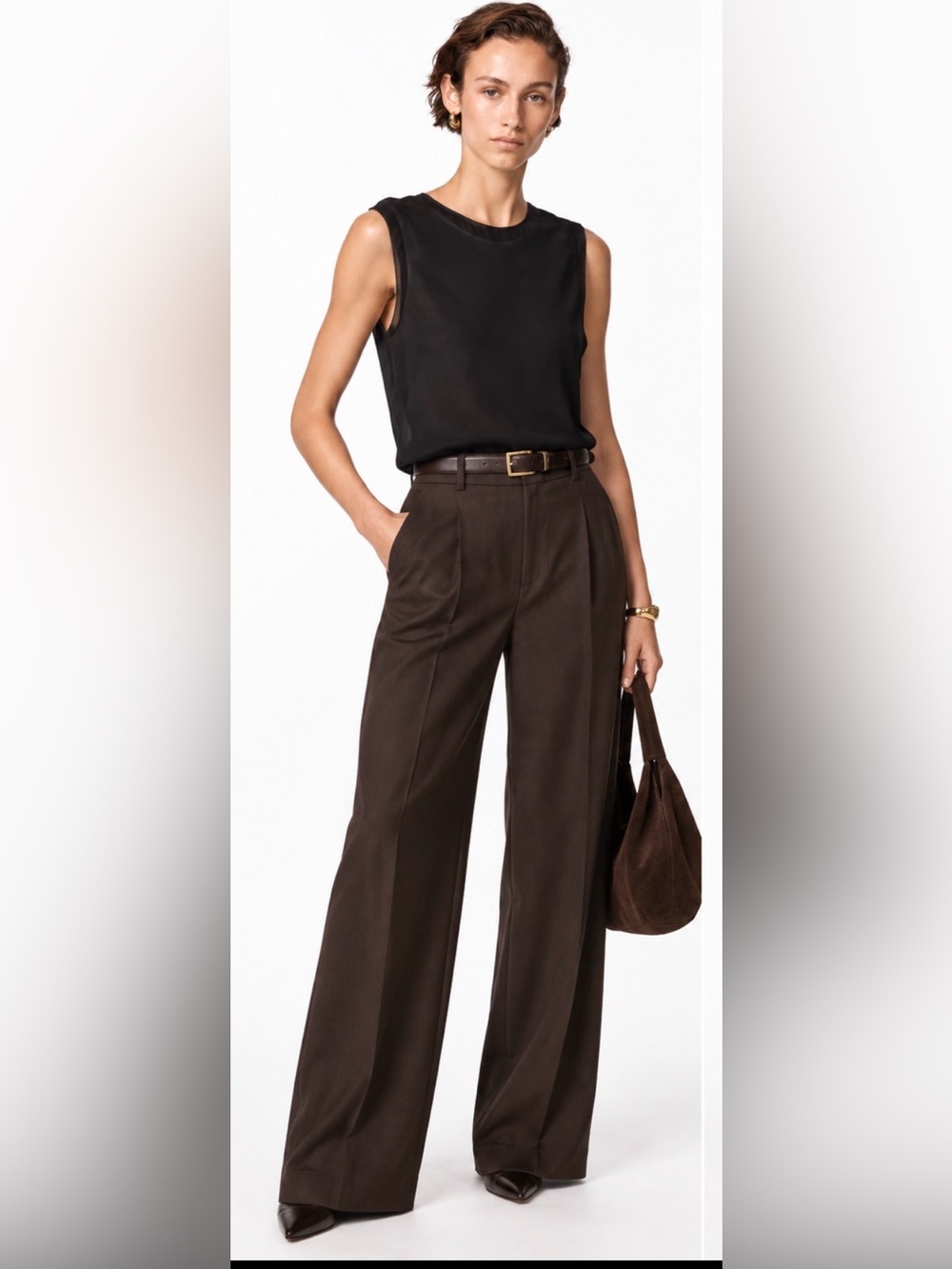 J.Crew Shell top in viscose chiffon in black